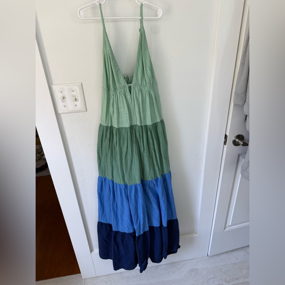 Anthropologie The Raya Colorblock Maxi Dress Size XS